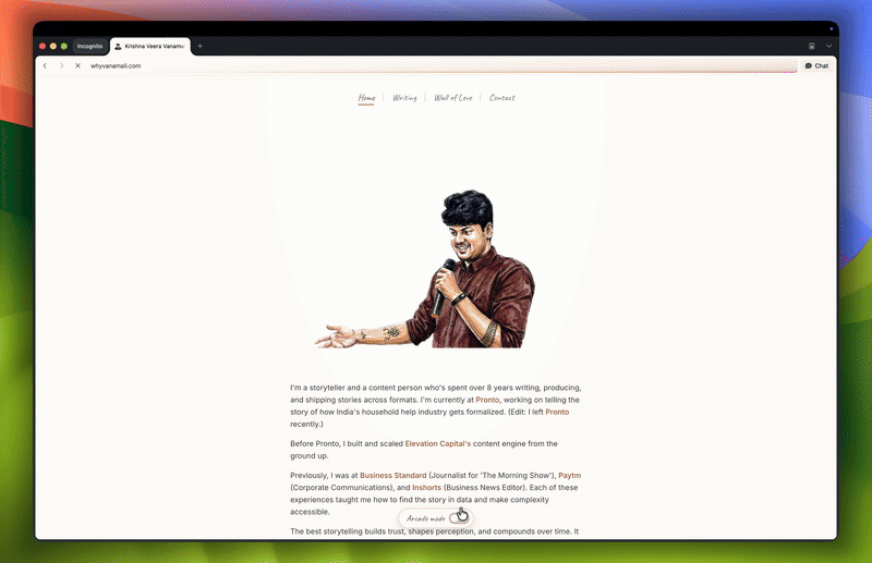 I gave this website an arcade mode - Image 1